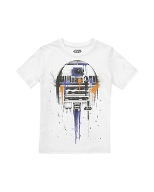 Star Wars Kinderen/Kinderen R2-D2 Druppels T-shirt (Wit)