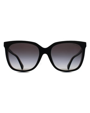 Ralph by Ralph Lauren RA5343U 62978G glanzend zwart op transparant grijs gradiënt zonnebril