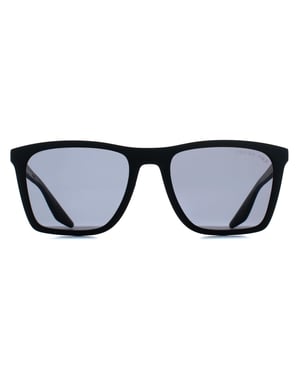 Prada Sport PSB08S 1BO02G matzwart donkergrijs gepolariseerde zonnebril