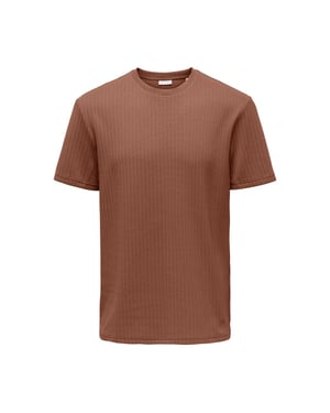 Only & Sons onstrey life reg ss frml tee 22037423 rustic brown