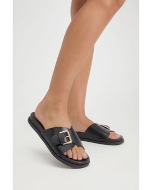 Wide Fit Buckle Detail Strap Sliders