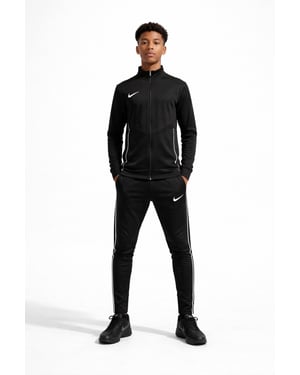 Kids Park 26 Dri Fit Full Zip Tracksuit in Black
