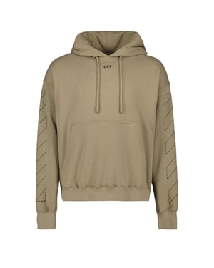 Off-white Off Stitch Skate Hoodie Beige