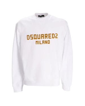 Dsquared2 Milano Logo Cool Fit Witte Sweatshirt