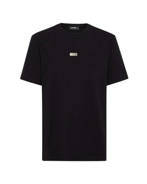 Dsquared2 T-shirt Met Klein Metalen Logo, Zwart