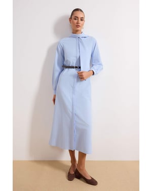 Dames maxi-jurk, plat model, lang, casual/dagelijks, A-lijn model, geschikt voor hijab