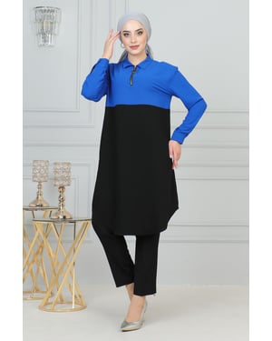Rits Detailed Tuniek Indigo