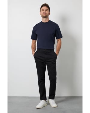 Black Skinny Fit Chino Trousers