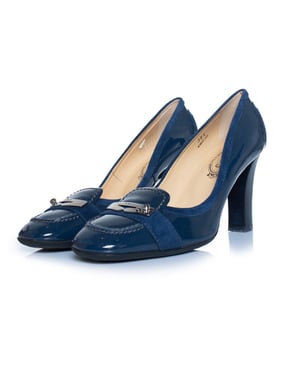 Tod's, leren loafers met lakafwerking
