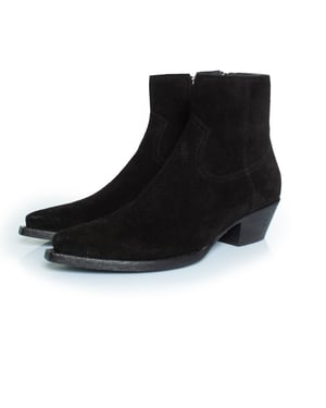 Saint Laurent – Lukas – Svarta ankelboots i ullmocka