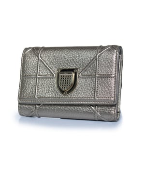 Dior, Gouden leren Diorama drievoudige portemonnee