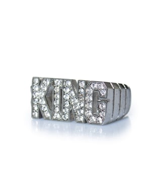 Dolce & Gabbana, silver KING ring med strass