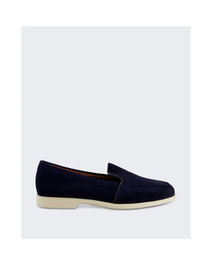 Santoni Dames malibu loafer blue