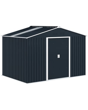 4goodz Tuinschuur metaal met bodemframe 277x195x192 cm donker