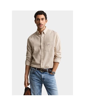 Gant Overhemd heren overoverhemd van linnenmix 3250082/200