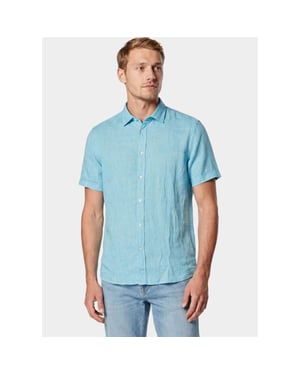 Blue Coast Overhemd korte mouw heren 100% linnen, regular fit 115l/0016
