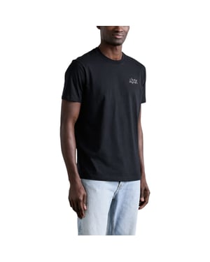 Armani Exchange Mens T-Shirts Milano Embroidery A|X 91 Print Cotton Tee Summer