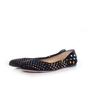 Giuseppe Zanotti, Suede Ballerina with colored studs