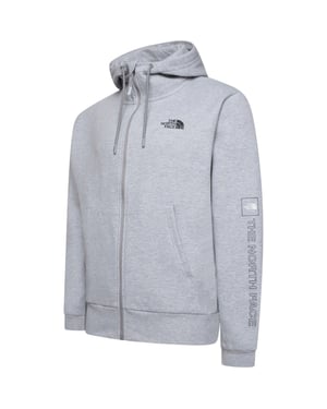 The North Face Mens M Outline Logo Box Hoodies Grey
