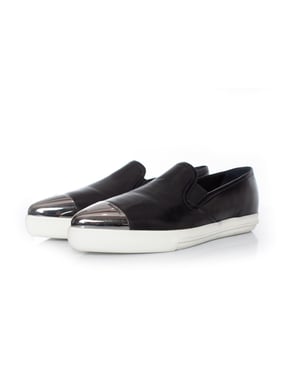 Miu Miu instapsneakers van zwart leer