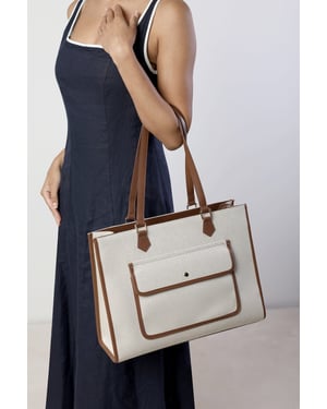 Wheres That From Womens Henley Canvas Shoulder Tote Bag