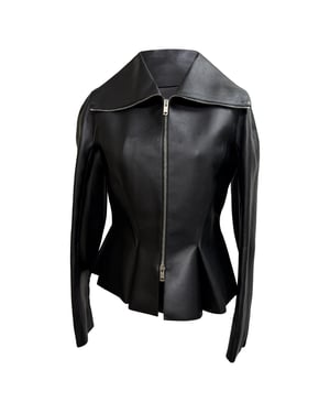 Givenchy Peplumjacka i svart läder