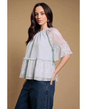 Chiffon Peplum Blouse