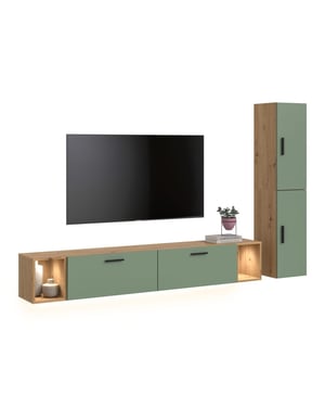 Furnilux Moderne woonwand met verlichting stijlvolle opbergoplossing voor elk interieur