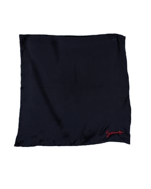 Givenchy, svart näsduk med broderi