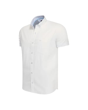 Cappuccino Italia Overhemden Toscana Stretch Wit