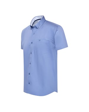 Cappuccino Italia Overhemden Toscana Stretch Blauw