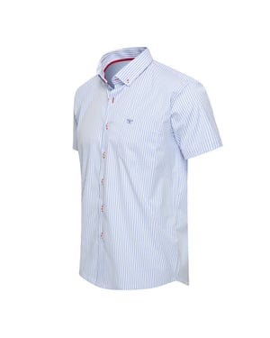 Cappuccino Italia Overhemden Bronte Stretch Blauw