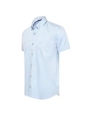 Cappuccino Italia Overhemden Toscana Stretch Blauw