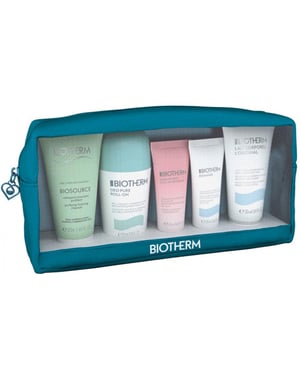 Biotherm Aquasource Set: Deodorant Roll On 75ml + Foaming Cleanser 50ml + Biomains 20ml + Lait Corporel 50ml + Nutri Cream 20ml