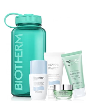 Biotherm Set: Deo Pure Deodorant Roll On 75ml + Lait Corporel Body Milk 50ml + Cleanser 50ml + Aquasource Hyalu Plump Gel 15ml