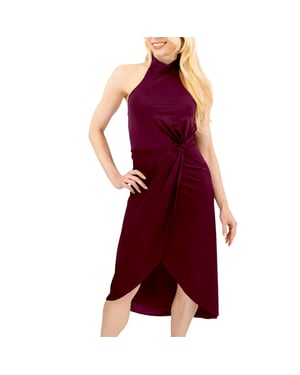 TED BAKER Womens Halter neck Midi Dress Evening Cocktail Elegant Party Ball Gown