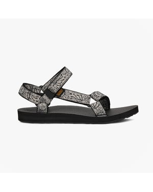 Teva Original Universal Womens Ankle Strap Sandals Windy Summer Black/ White