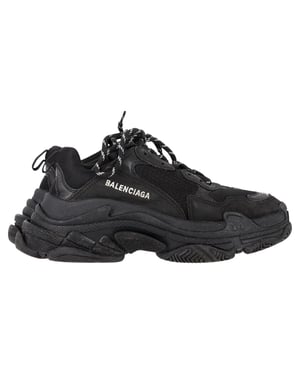 Balenciaga Triple S Sneakers in Black Polyester