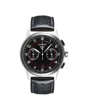 Junkers 6970-2 Men’s Quartz Watch Stainless Steel Case Classic Dial Leather Strap Water Resistant
