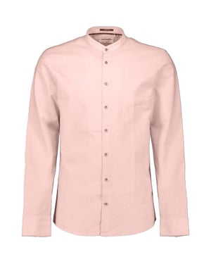 No Excess Shirt with linen granddad soft pink