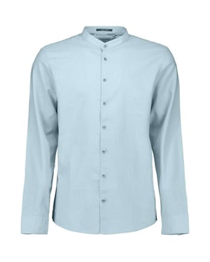 No Excess Shirt with linen granddad sky