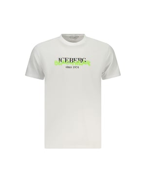 Iceberg Neon Bomull T-shirt för Män