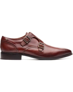 Base London Cleric Mens Monk Shoes Dark Tan