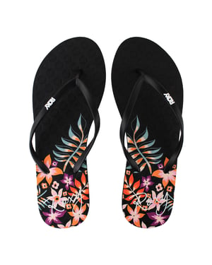 Roxy Viva Stamp II Womens Black Flip-Flops