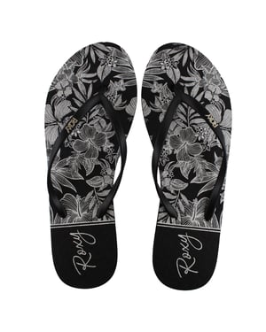 Roxy Viva Stamp II Womens Black/White Flip-Flops