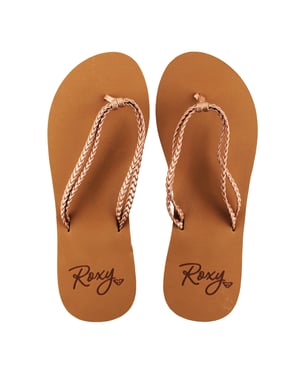 Roxy Costas Womens Rose Gold Flip-Flops