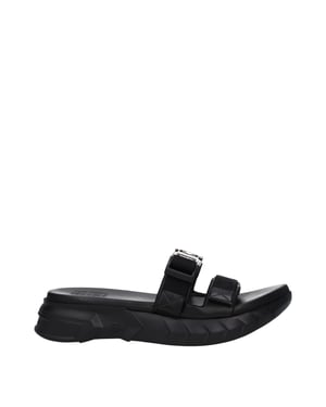 Givenchy Zwarte Stoffen Slippers