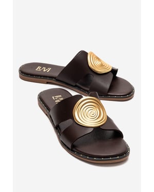 Nolita Läder Slide Sandal