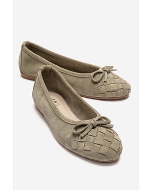 Nopos Leren Cap Toe Ballerina