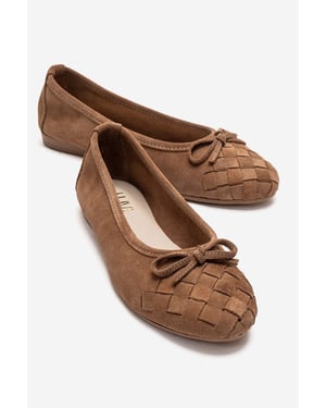 Nopos Leren Cap Toe Ballerina